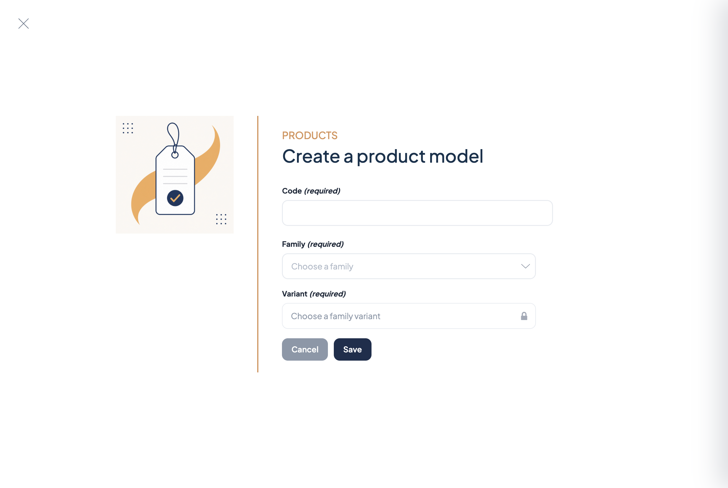 Create a product model form